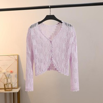 雅蒂不規則時尚夏季披肩2025修身純色百搭外套純色長袖空調防曬衫