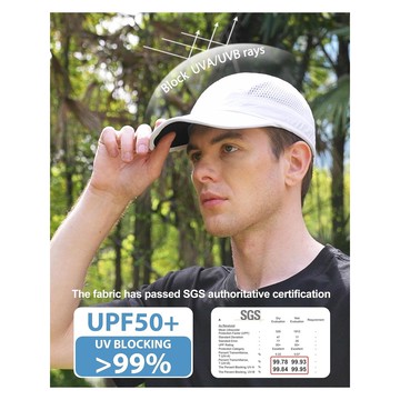 GADIEMKENSD 男式折疊戶外帽子長帽簷 UPF 50+ 防曬