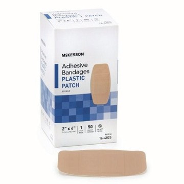 Adhesive Strip 2 X 4 Inch, Tan, Case of 1200 by McKesson