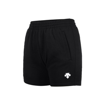 DESCENTE 女運動短褲(三分褲 排球 針織 慢跑 訓練 迪桑特「DSP-6093WT-BLK」≡排汗專家≡