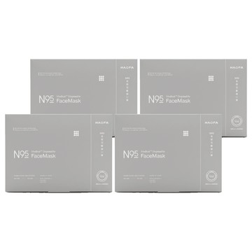 HAOFA 氣密型N95立體醫療口罩 L  杏子灰  30片  4盒