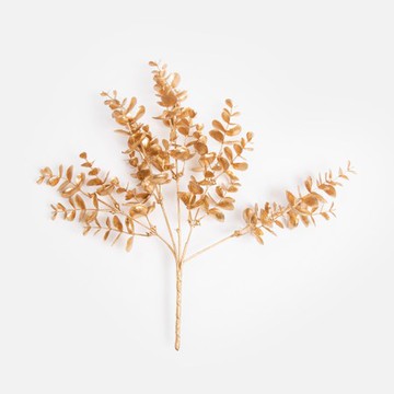 節慶人造枝花金色尤加利葉35cm