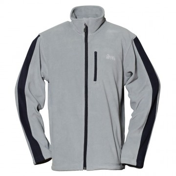 男雙刷毛保暖夾克-淺灰