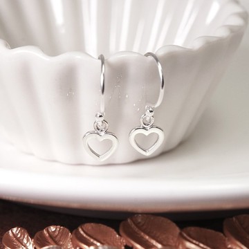 925純銀 蜜糖甜心 垂墜耳環 愛心造型 女生耳環