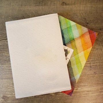 帆布書衣+筆記本│帆布袋印刷訂製│空白帆布袋│胚布袋│DIY蝶古巴特