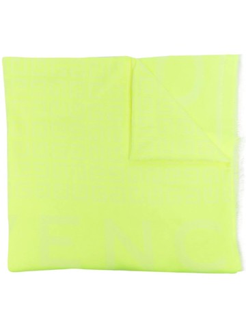 Givenchy - raw-edge knitted scarf - men - Virgin Wool/Polyester/Silk - One Size - Yellow
