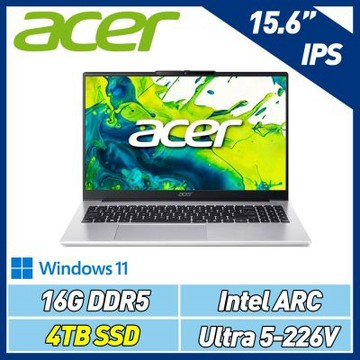 Acer 宏碁 Aspire Lite AL15-57P-50AK 15.6吋輕薄文書特仕筆電(Ultra 5 226V/16G/4TB SSD/Win11)