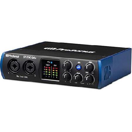 PreSonus (プレソナス) Studio 24c 2x2 USB Type-Cオーディオ MIDIインターフェース Studio One Artistソフトウェアキット コンデンサーマイクショックマント XL