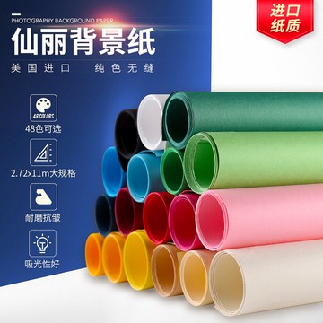 仙麗拍照背景紙攝影棚直播布2.72*11米 純色影樓拍攝照相婚紗道具