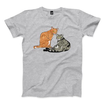 橘和虎 - 深麻灰 - 中性版T恤