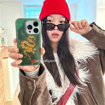 由里公園ins新中式國風高級感祖母綠金銅錢蛇適用16pro蘋果16ProMax手機殼iPhone16全包15新款14Promax保護套