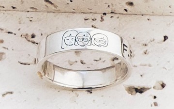 【手工客製對戒】純銀手繪戒指 | 大員囡仔