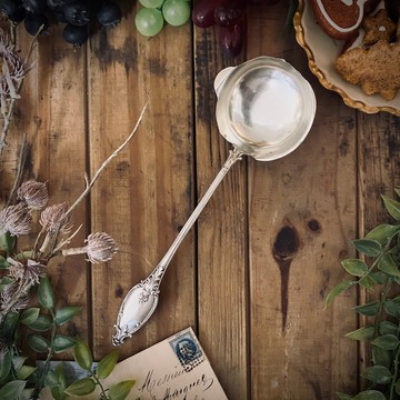 法國路易16風格純銀湯勺