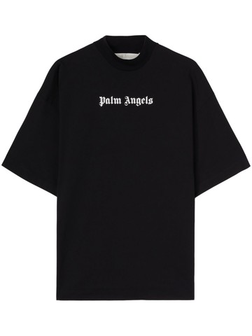Palm Angels - Classic Logo cotton T-shirt - women - Cotton - L - Black