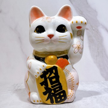 【日和吉祥】日本清水燒招財貓 | 日和櫻 中號