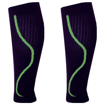 足健美襪品 透氣運動小腿襪套 2雙 Set  L  綠色