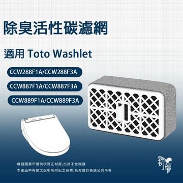 適用Toto Washlet 免治馬桶除臭/脫臭活性碳觸媒替換用濾網芯TCM7817 / TCM8390R (薄版)