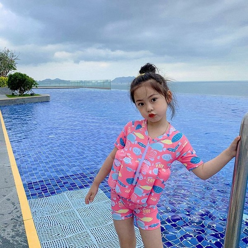 キッズ 水着 140 150 160 170 みずぎ スイミング スクール スクール水着 セパレート プール 中学生 体型カバー 女の子 女子 子供水着 海 袖あり あすつく 女の子