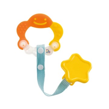 Richell 利其爾 橘黃色有聲音固齒器(附固定夾盒裝)