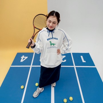 QUEENSHOP_F 聯名 長袖 JOGUMAN BRACHIO連帽上衣 現+預 【01099409】