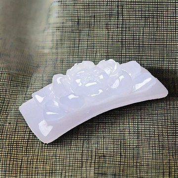 冰種紫羅蘭翡翠牡丹手牌 | 天然緬甸玉A貨翡翠 | 送禮