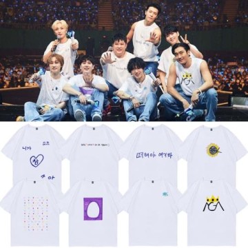 SuperJunior巡回演唱會SUPER SHOW 9同款印花短袖T恤寬松純棉衣服
