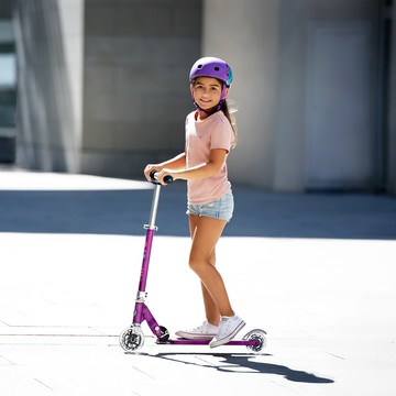 Micro - 瑞士 Sprite LED輪 輕量版青少年滑板車-香檳紫