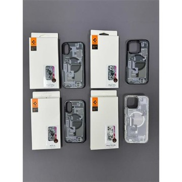 新款Spigen適用蘋果科技感電路圖手機殼蘋果MagSafe三星高級軟氣囊防摔保護套
