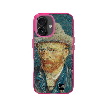 iPhone 16 Clear 粉漾桃 - Van Gogh Museum - 戴灰氈帽的自畫像