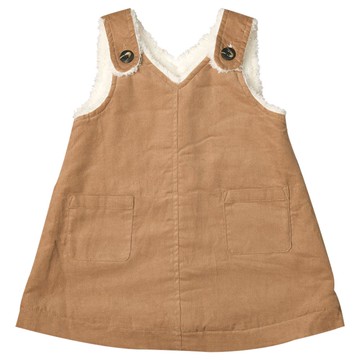 akachan honpo - 背心裙-內裡刷毛-淺卡其色