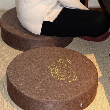 亞麻蒲團坐墊地上打坐墊懶人墊禪修跪拜坐墊家用榻榻米坐墊可拆洗