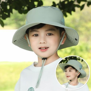 兒童防曬帽定制logo夏季學生太陽帽男孩女童登山遮陽帽親子漁夫帽