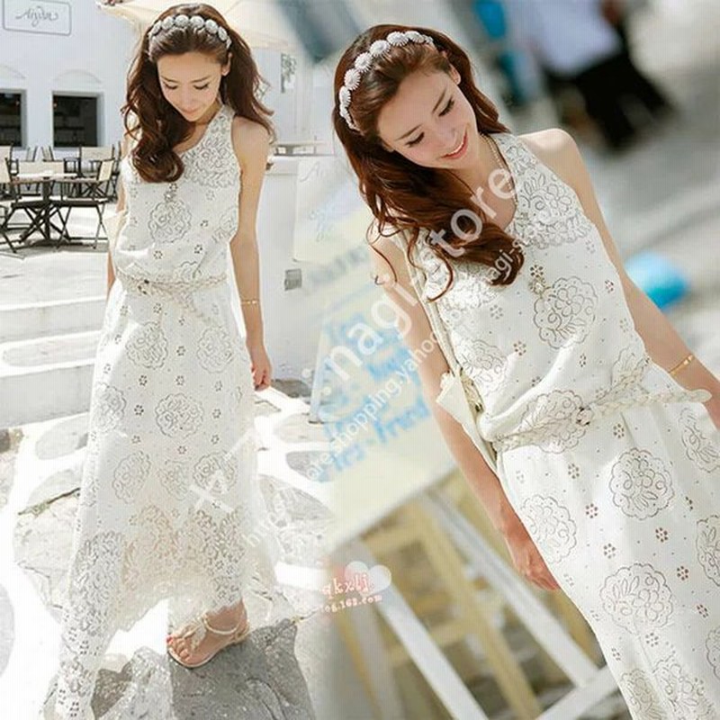 マキシワンピース ホワイト 白 ワンピース 夏 レディース リゾート マキシ丈 ワンピース ロング レース リゾートワンピ 通販 Lineポイント最大0 5 Get Lineショッピング