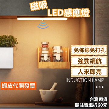《易購商城》LED磁吸感應燈 智能LED感應燈 小夜燈 走廊燈 氛圍燈 展示燈LED燈 衣櫃燈 燈條 倉庫燈 磁吸
