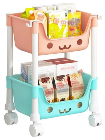 俏皮零食兩層塑膠收納架