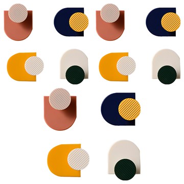 小麥購物 北歐風創意造型雙色掛勾 L2222 4色  3組  北歐風