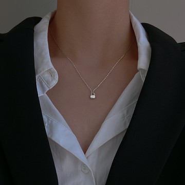 925純銀項鏈女年新款情人鎖冷淡風鎖骨鏈小眾設計高級感配飾