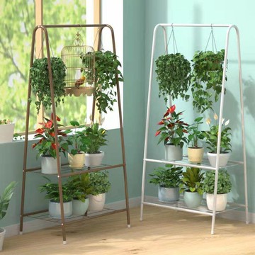 花架子 花架 客廳多層花盆 陽臺置物架盆 栽植物室內 多肉鐵藝綠蘿花架子 一架多用