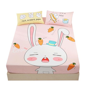 卡通全棉床笠純棉床罩單件防滑兒童床單人席夢思保護套床墊套床套