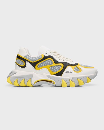 Men's B-East Leather and Mesh Runner Sneakers
