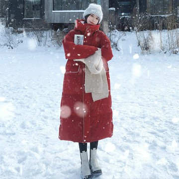 【巴黎精品】現貨+預購 真羽絨衣90%白鴨絨羽絨大衣羽絨外套-連帽素面禦寒長款保暖女外套v1an50