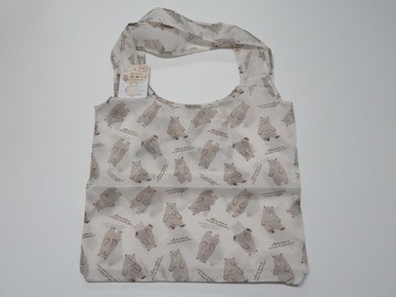 【100 Life Japan Can Do】小熊印花環保購物摺疊收納袋(1入)