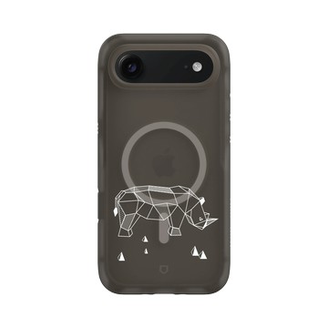 iPhone Air AirX 本質黑 - Animal Silhouette / 動物剪影 - 幾何-動物系列/犀牛
