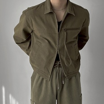 正韓復古水洗堅挺棉剪裁短版夾克外套 3色 YUPPIE 預購商品 0310