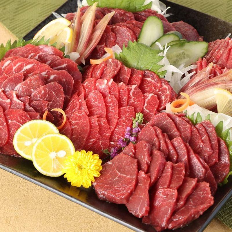 くまもと食彩の力 国産 馬刺し 赤身 ブロック肉 約10人前 計約500g 専用ボトル醤油150ｍl付