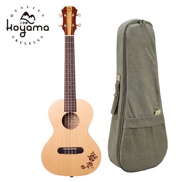 Koyama KF13T-SPR KF13 扶桑花雕刻系列 26吋烏克麗麗 雲杉單板 單板烏克麗麗