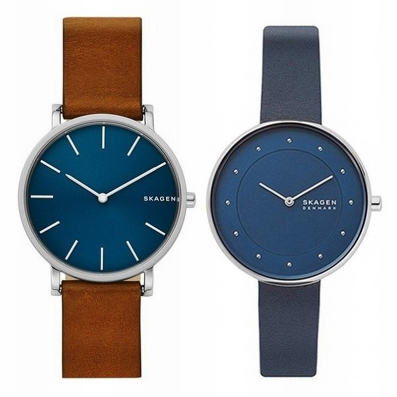 スカーゲン ペア ウォッチ ギフト 北欧 ブランド 腕時計 ブルー 文字盤 レザー クリスマスプレゼント 22 通販 Lineポイント最大0 5 Get Lineショッピング