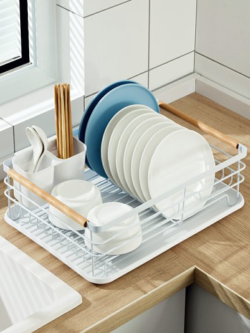 廚房置物架碗碟碗盤收納架瀝水架家用多功能放碗架碗筷收納盒碗柜