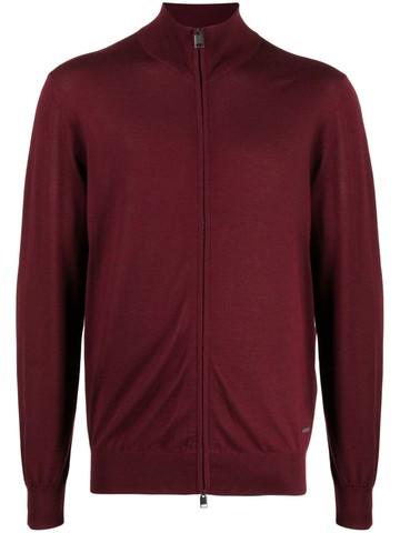 Brioni - zip-up knit cardigan - men - Cashmere/Silk - 56 - Red