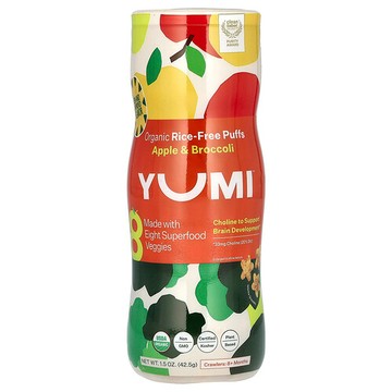 Yumi, 有機無米泡芙，8 個月以上，蘋果和西蘭花，1.5 盎司（42.5 克）